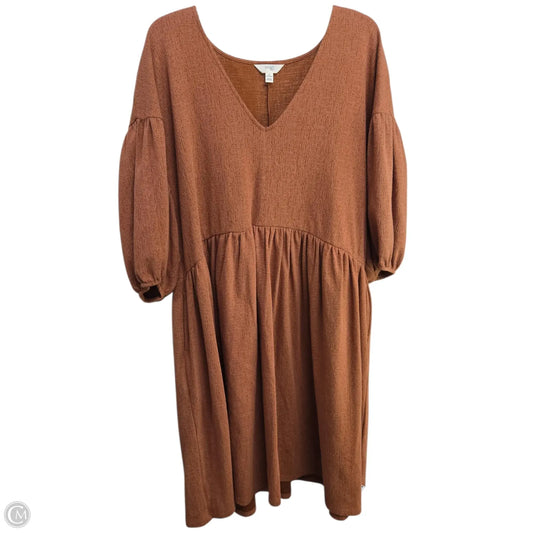 Dress Casual Midi By Terra & Sky In Orange, Size: 1x