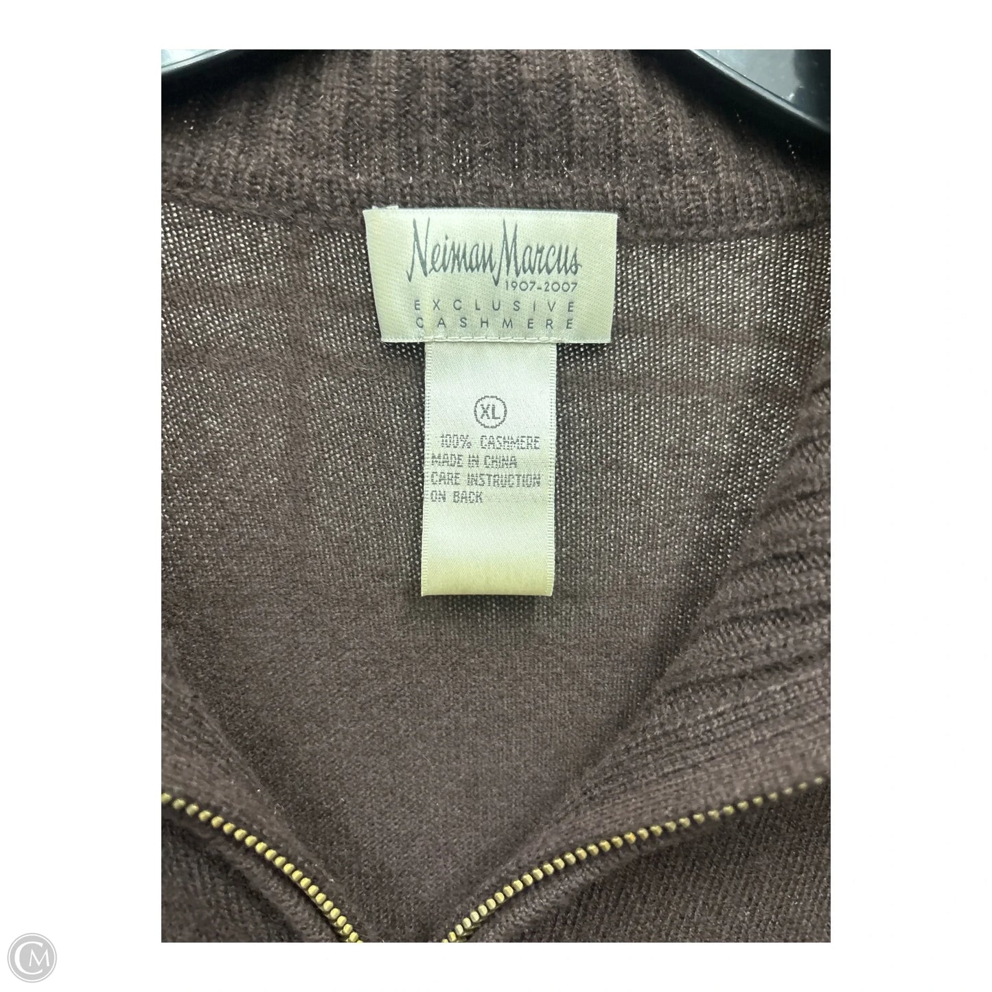 Sweater Cardigan Designer By Neiman Marcus In Brown, Size: Xl