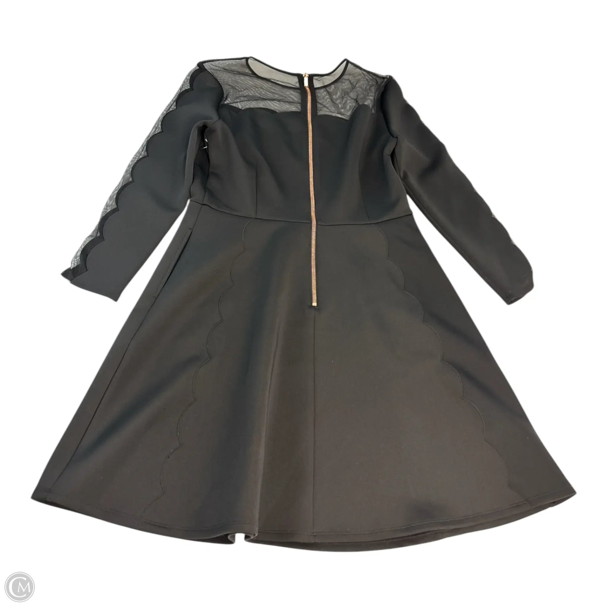 casual ted baker dresses Ted Baker Elenna Bodycon Midi Dress Womens 3 Black Bead Embellished Neck Casual