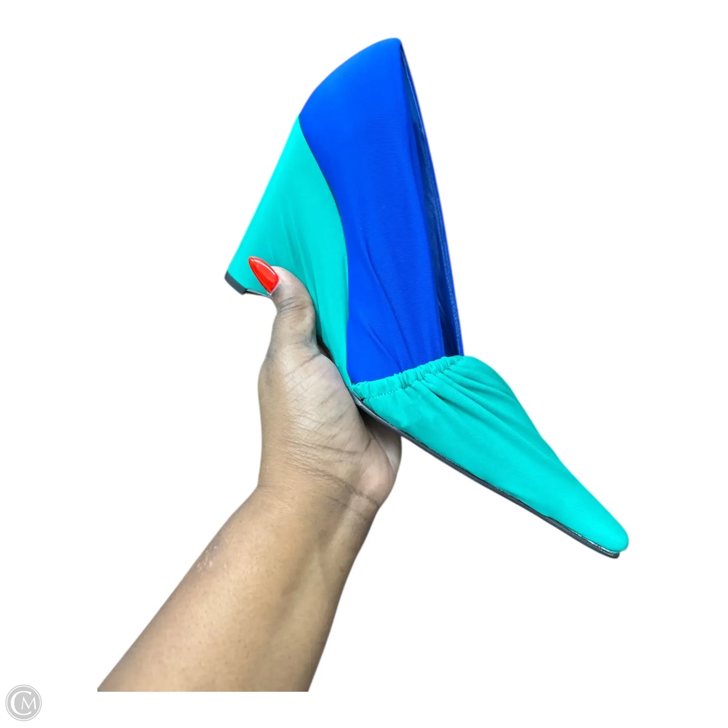 Shoes Heels Wedge By Cma In Blue & Green