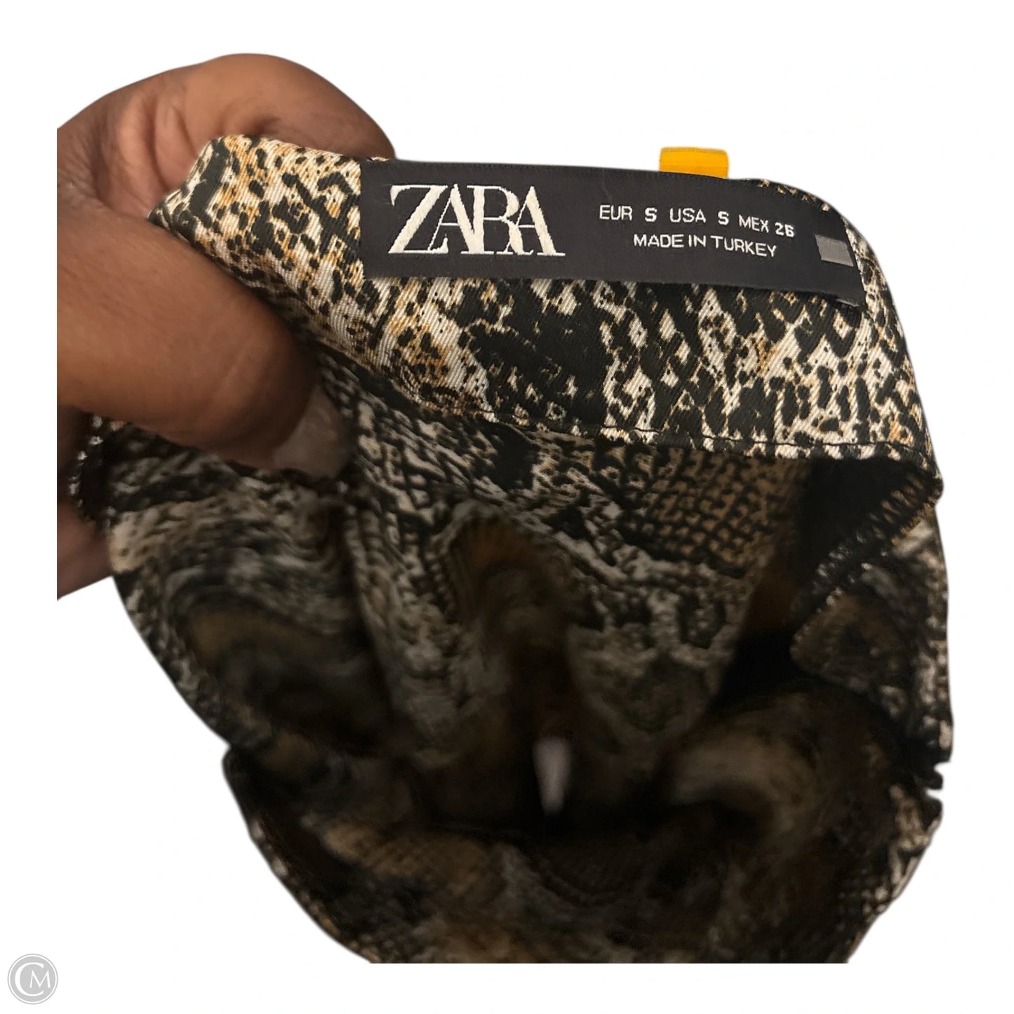 Skirt Midi By Zara In Snakeskin Print, Size: S