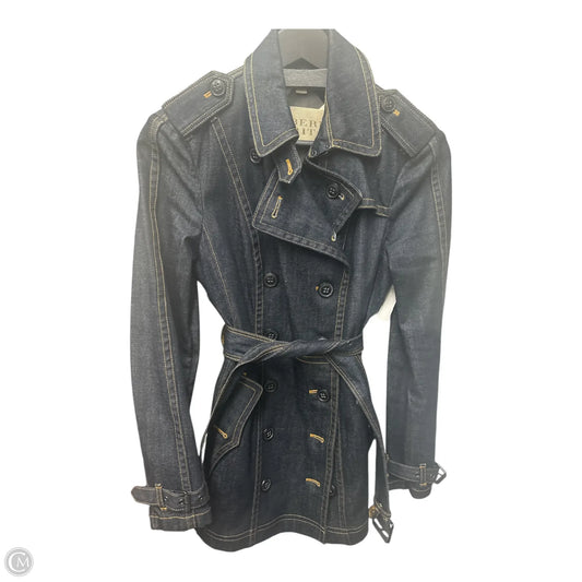 Jacket Luxury Designer By Burberry In Blue Denim, Size: 6