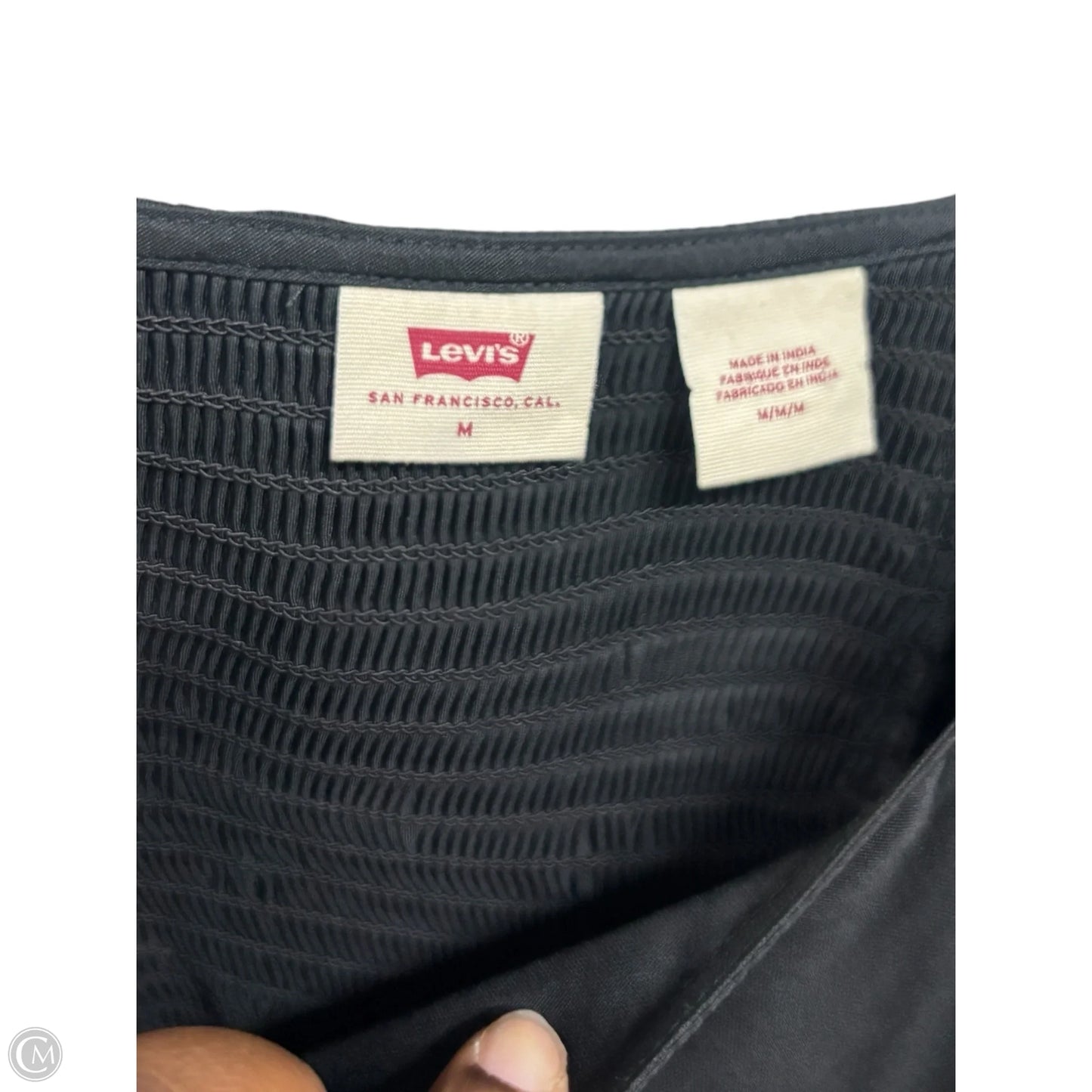 Top Short Sleeve Basic By Levis In Black, Size: M