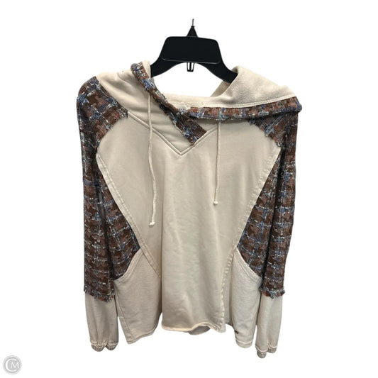 Top Long Sleeve By Bke In Cream, Size: L