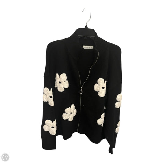 Sweater Cardigan By Clothes Mentor In Black & White, Size: Xxl