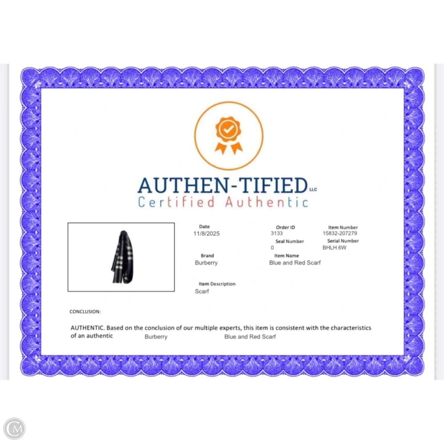 Scarf Luxury Designer By Burberry