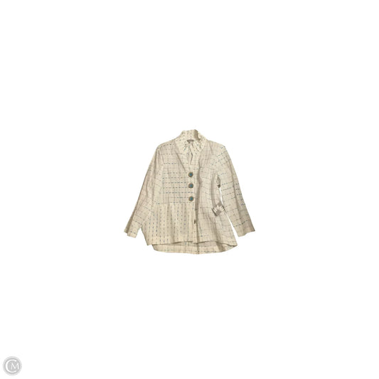 Top Long Sleeve By Habitat In Blue & Green, Size: M