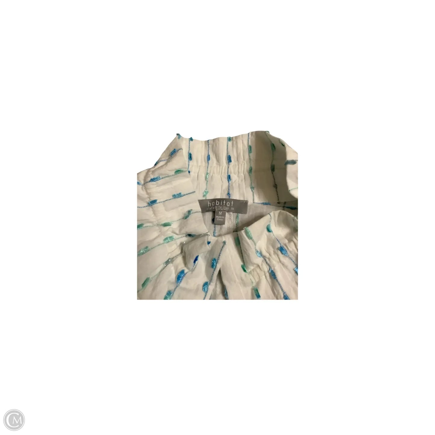 Top Long Sleeve By Habitat In Blue & Green, Size: M