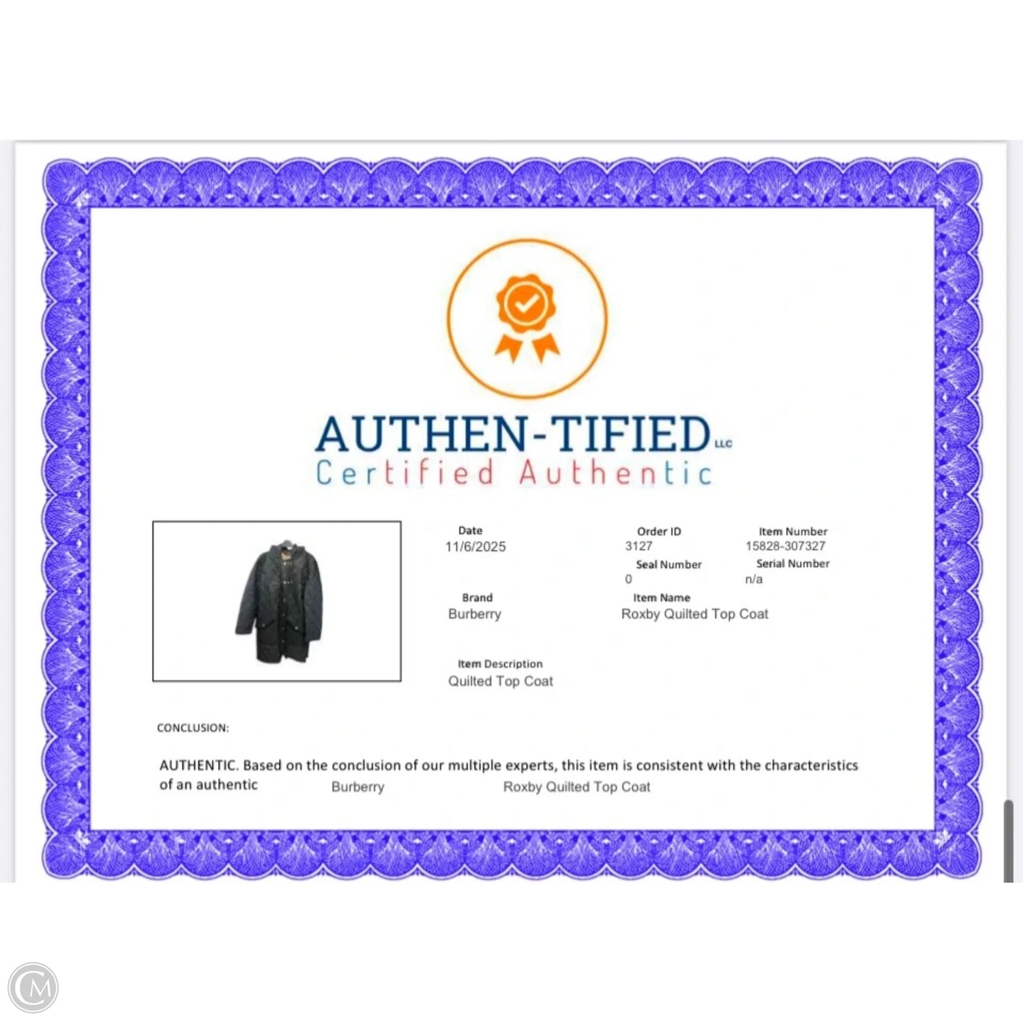 Jacket Luxury Designer By Burberry In Black, Size: L