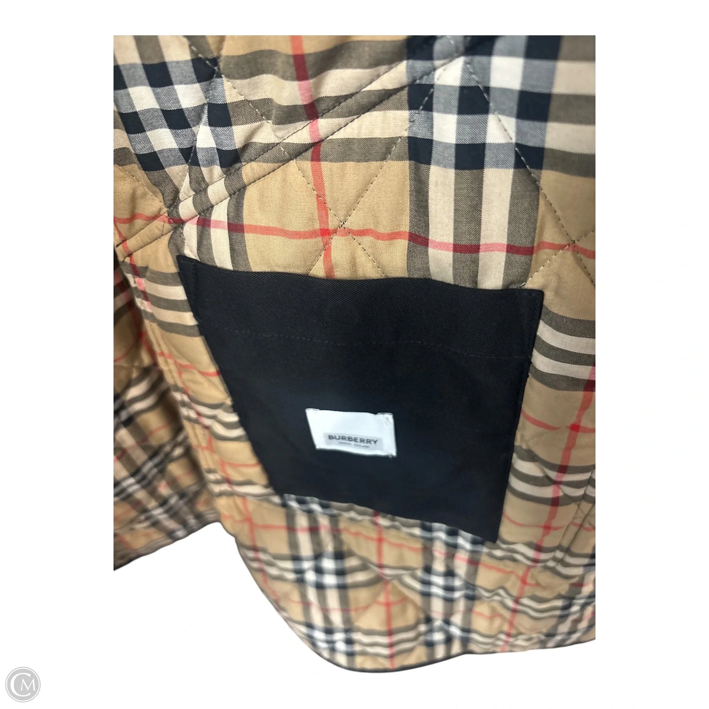 Jacket Luxury Designer By Burberry In Black, Size: L