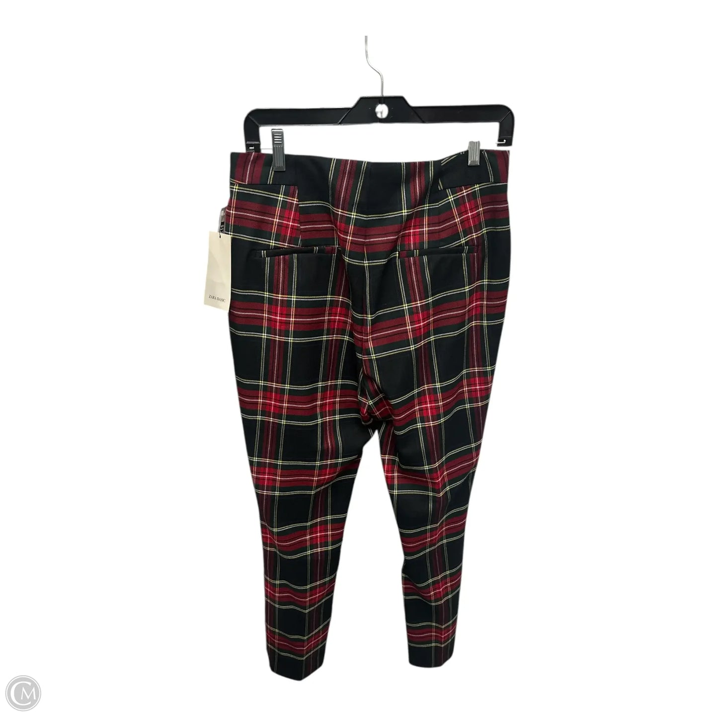 Pants Dress By Zara Basic In Plaid Pattern, Size: L
