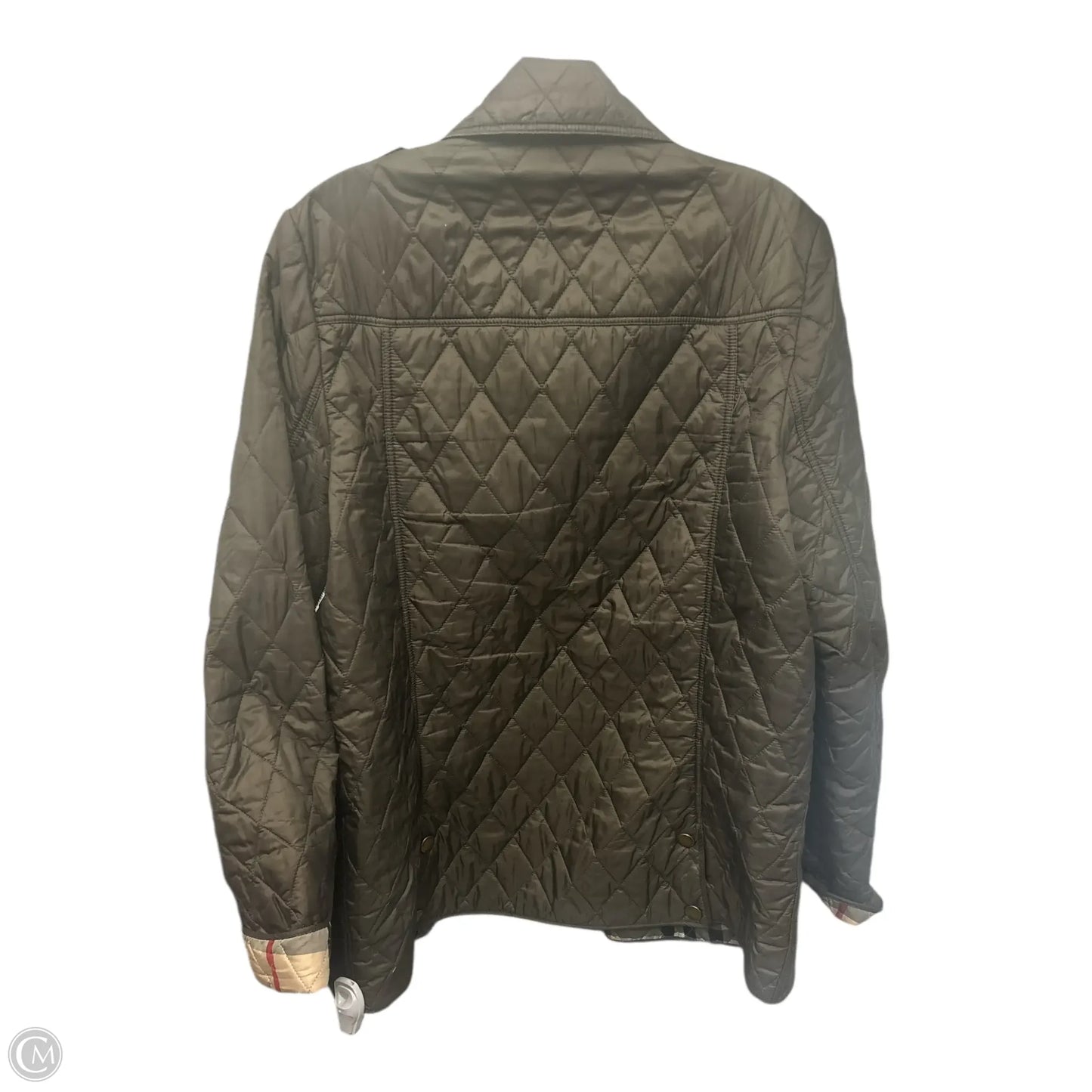 Jacket Luxury Designer By Burberry In Green, Size: M