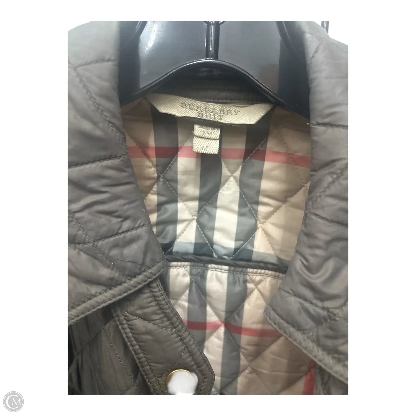 Jacket Luxury Designer By Burberry In Green, Size: M