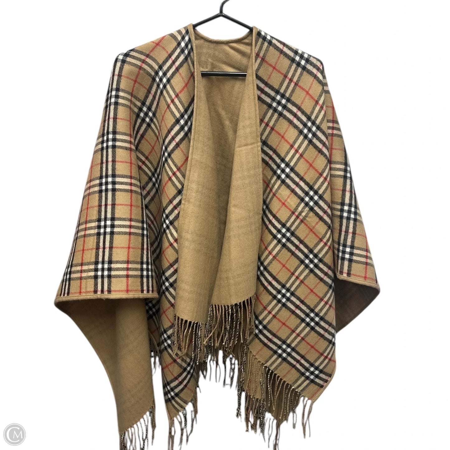 Shawl Luxury Designer By Burberry In Plaid Pattern, Size: Osfm