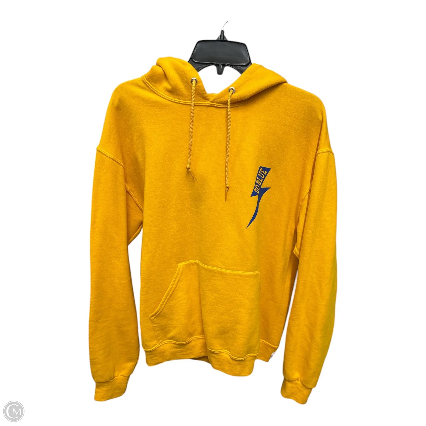 Sweatshirt Hoodie By Clothes Mentor In Blue & Gold, Size: M