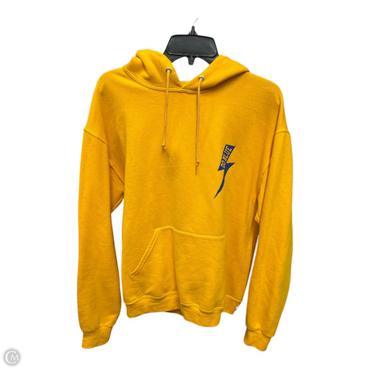 Sweatshirt Hoodie By Clothes Mentor In Blue & Gold, Size: M