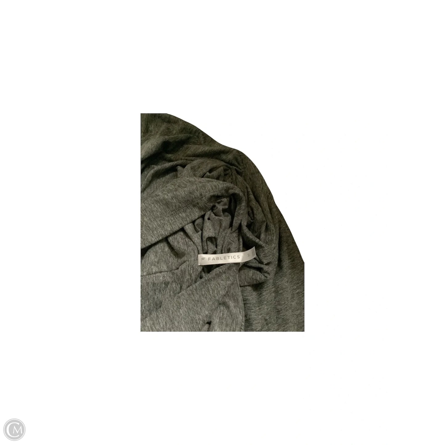 Athletic Top Long Sleeve Hoodie By Fabletics In Grey, Size: M