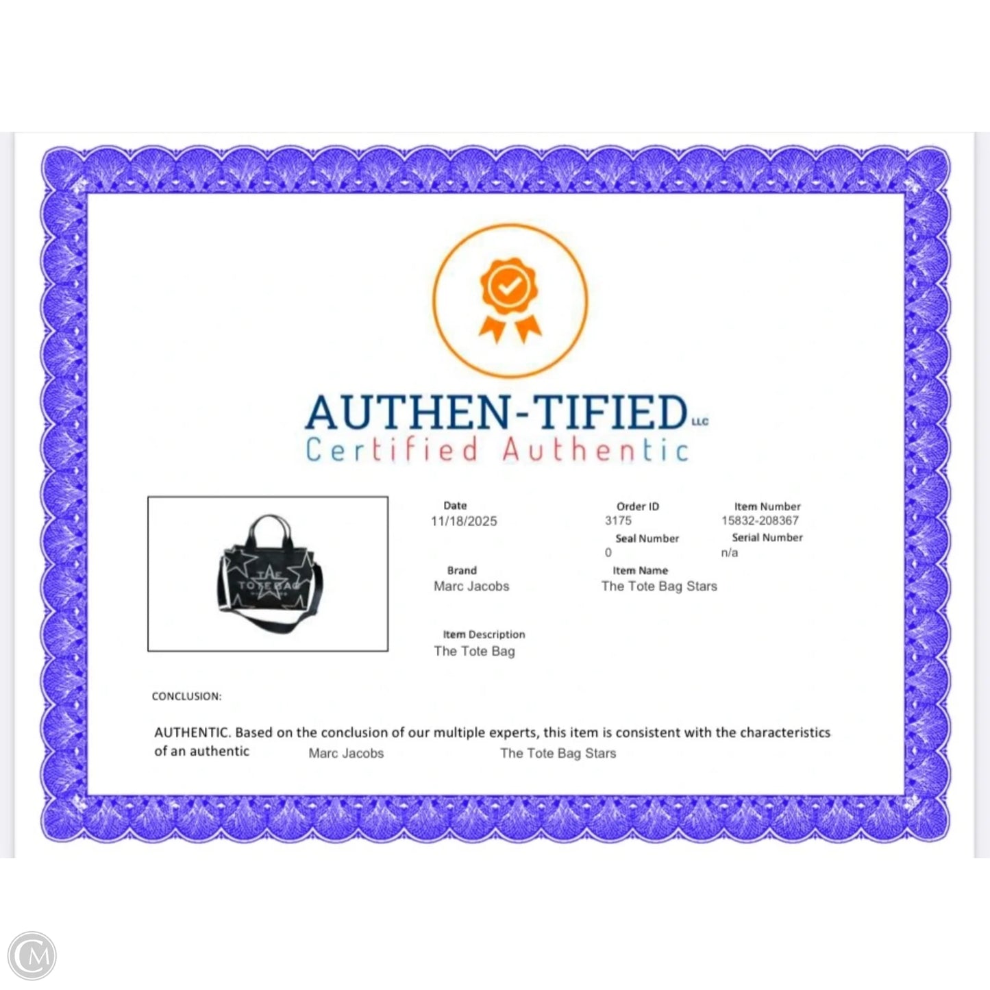 Handbag Luxury Designer By Marc Jacobs, Size: Medium