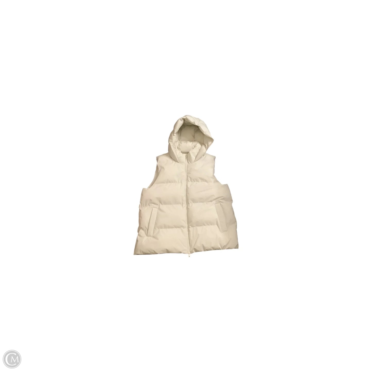 Vest Puffer & Quilted By Clothes Mentor In Ivory, Size: Xl
