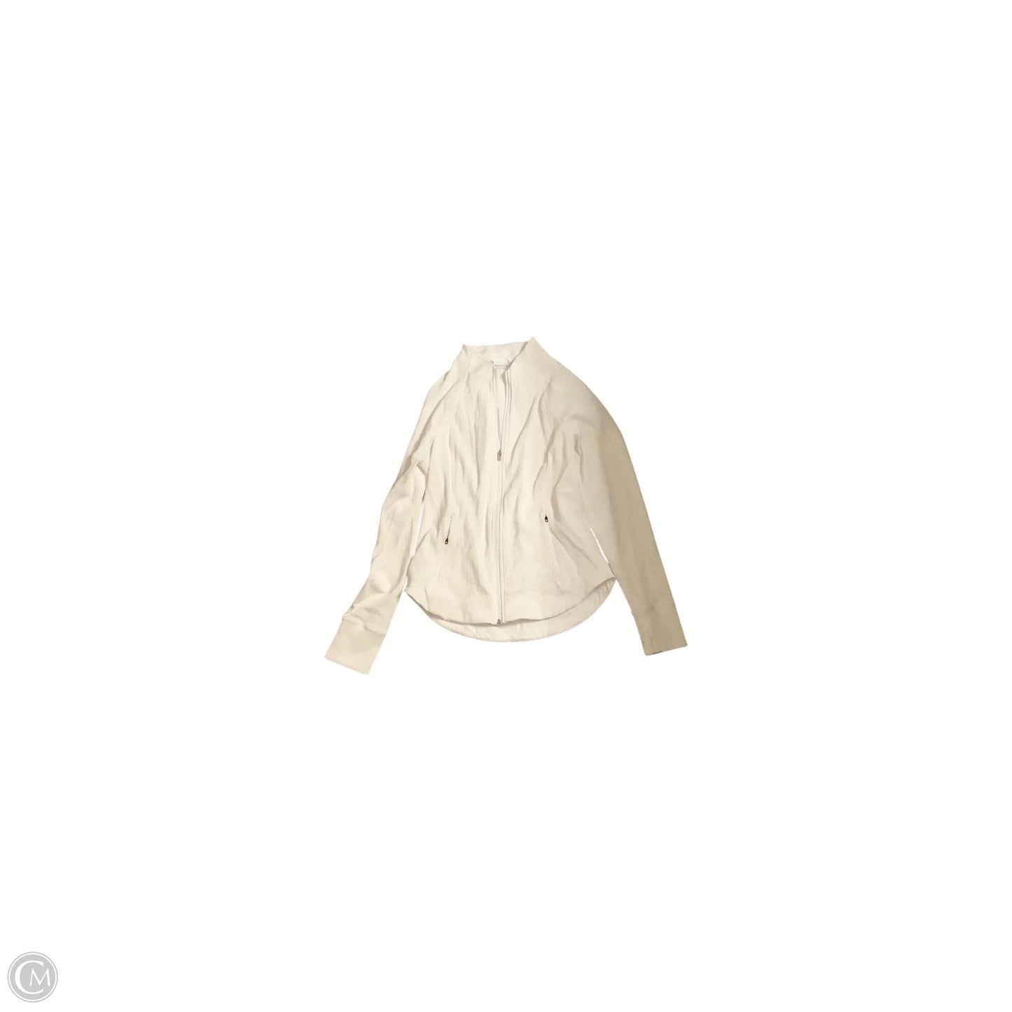 Athletic Jacket By Athleta In White, Size: L