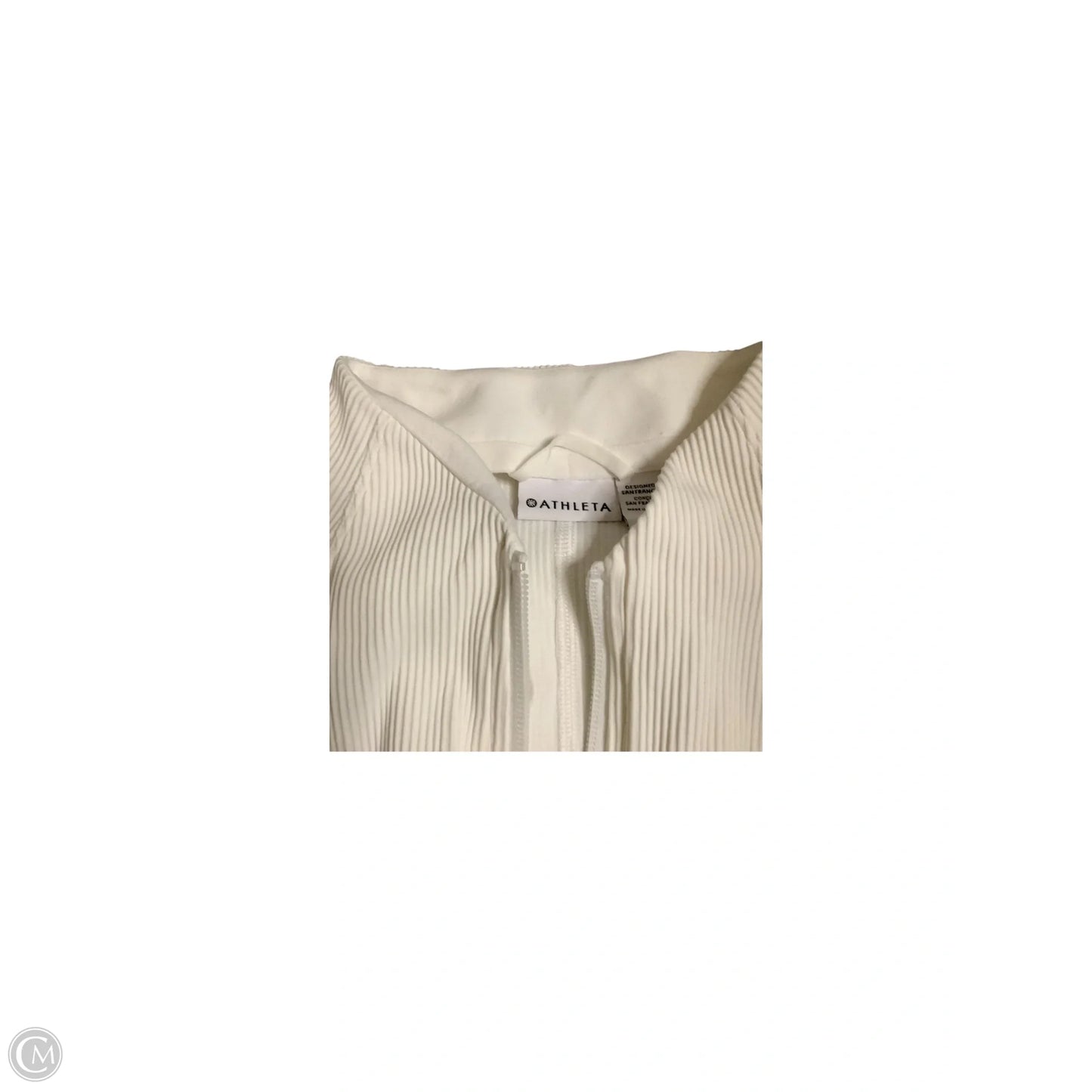 Athletic Jacket By Athleta In White, Size: L