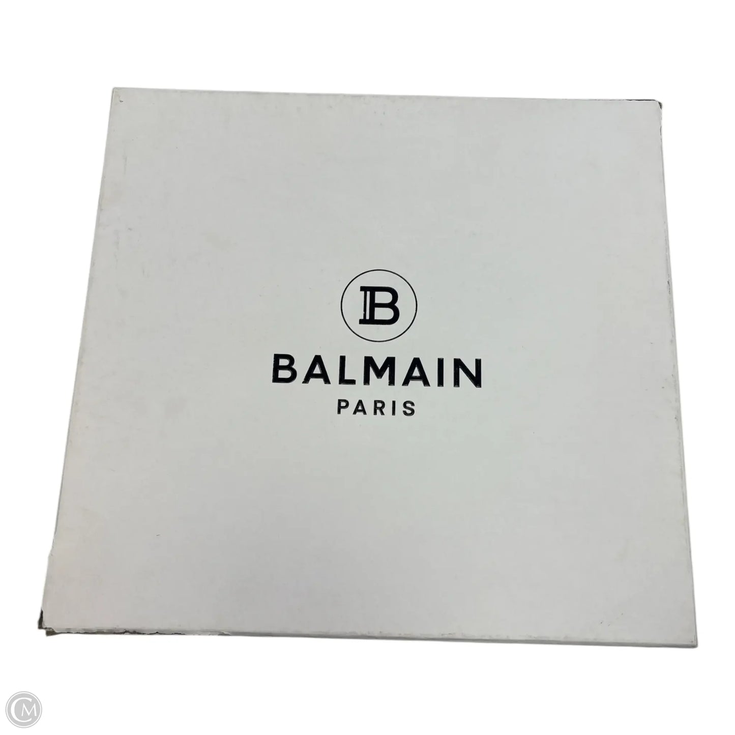 Boots Luxury Designer By Balmain In Black & White, Size: 7.5