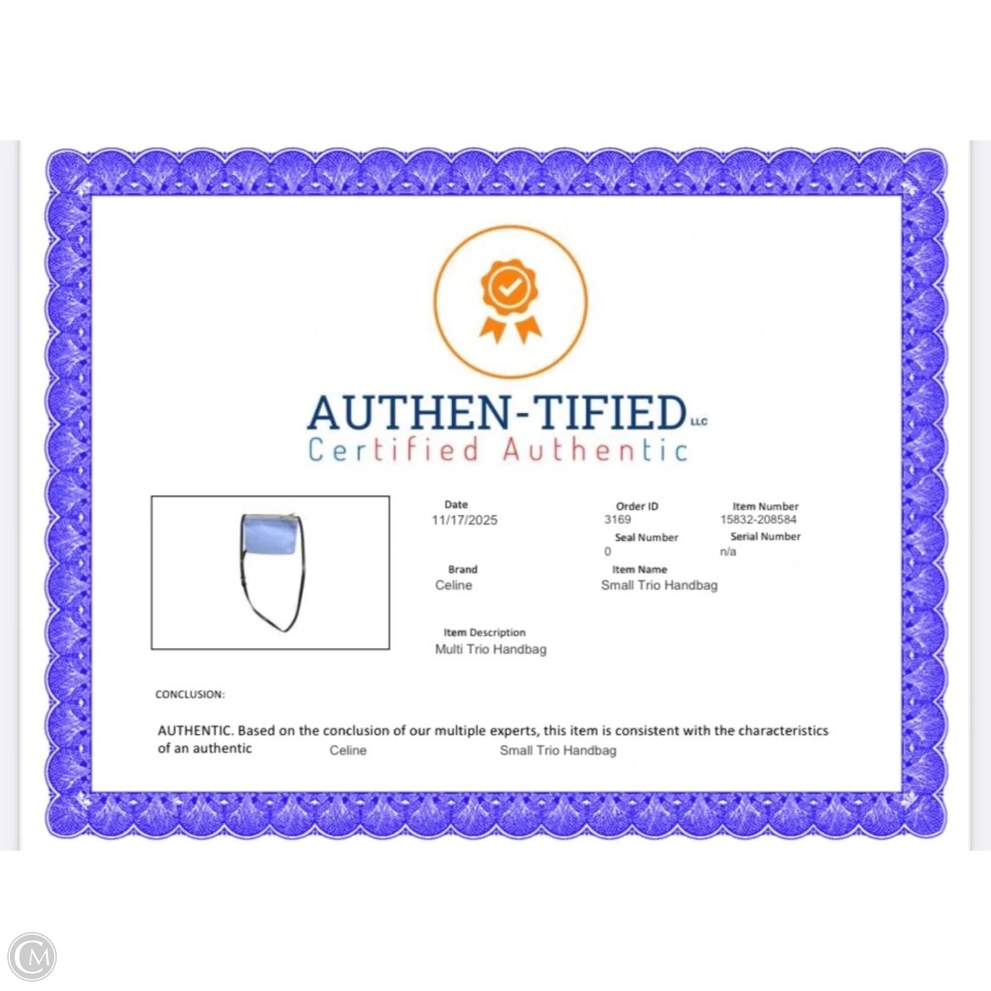 Handbag Luxury Designer By Celine, Size: Small