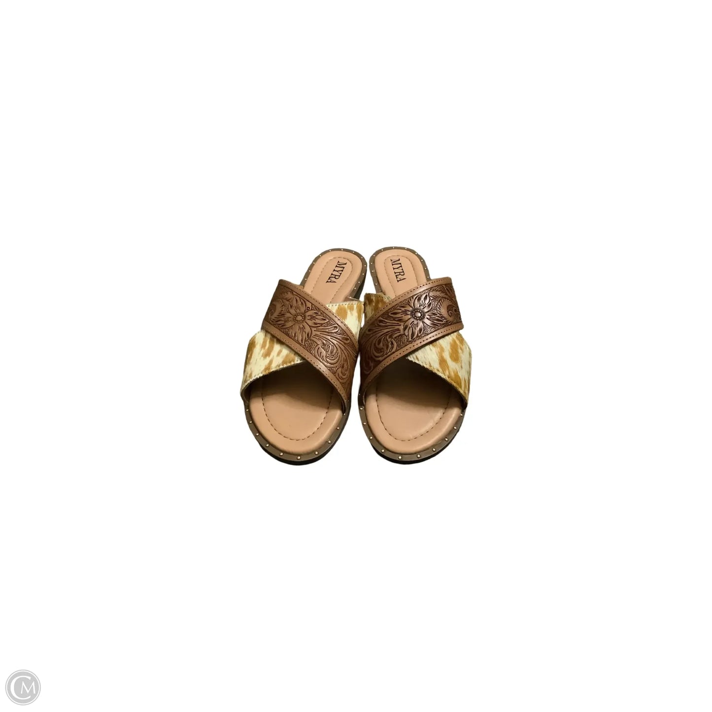 Sandals Flats By Myra In Animal Print, Size: 6