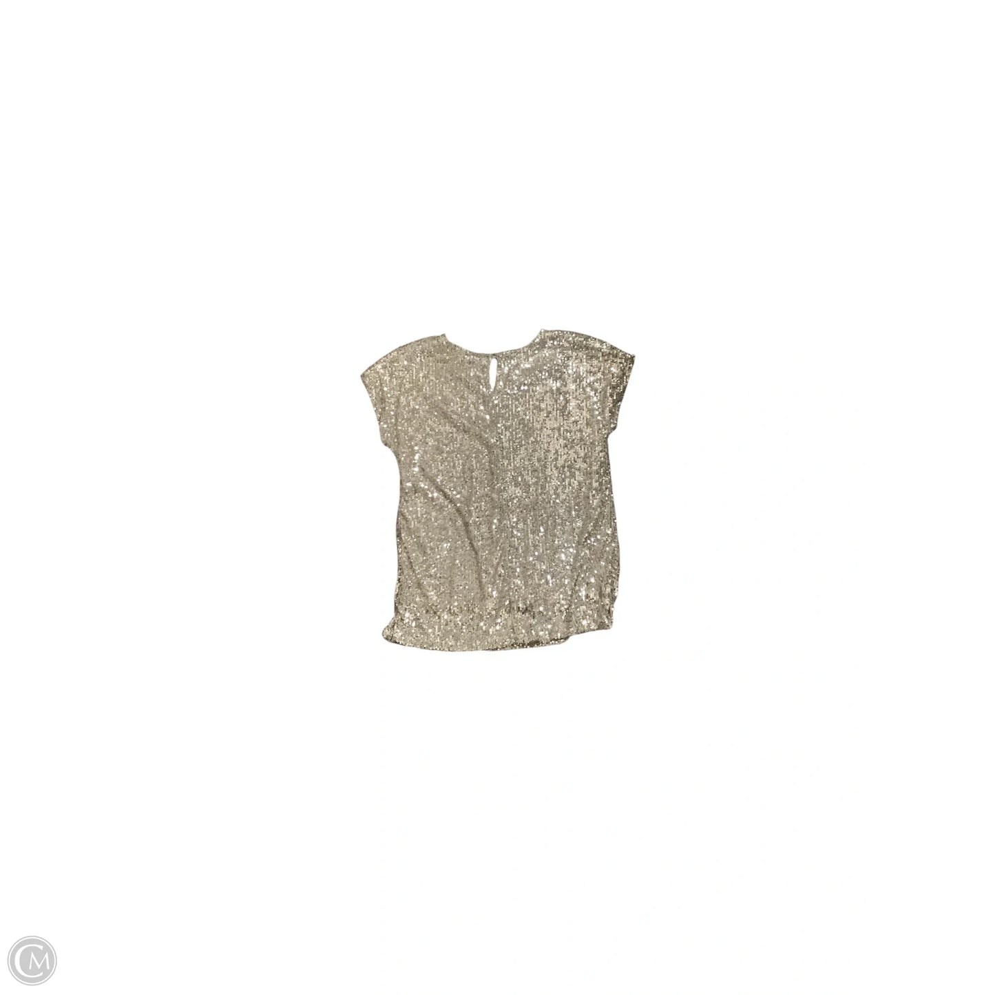 Top Short Sleeve By Cable And Gauge In Silver, Size: M