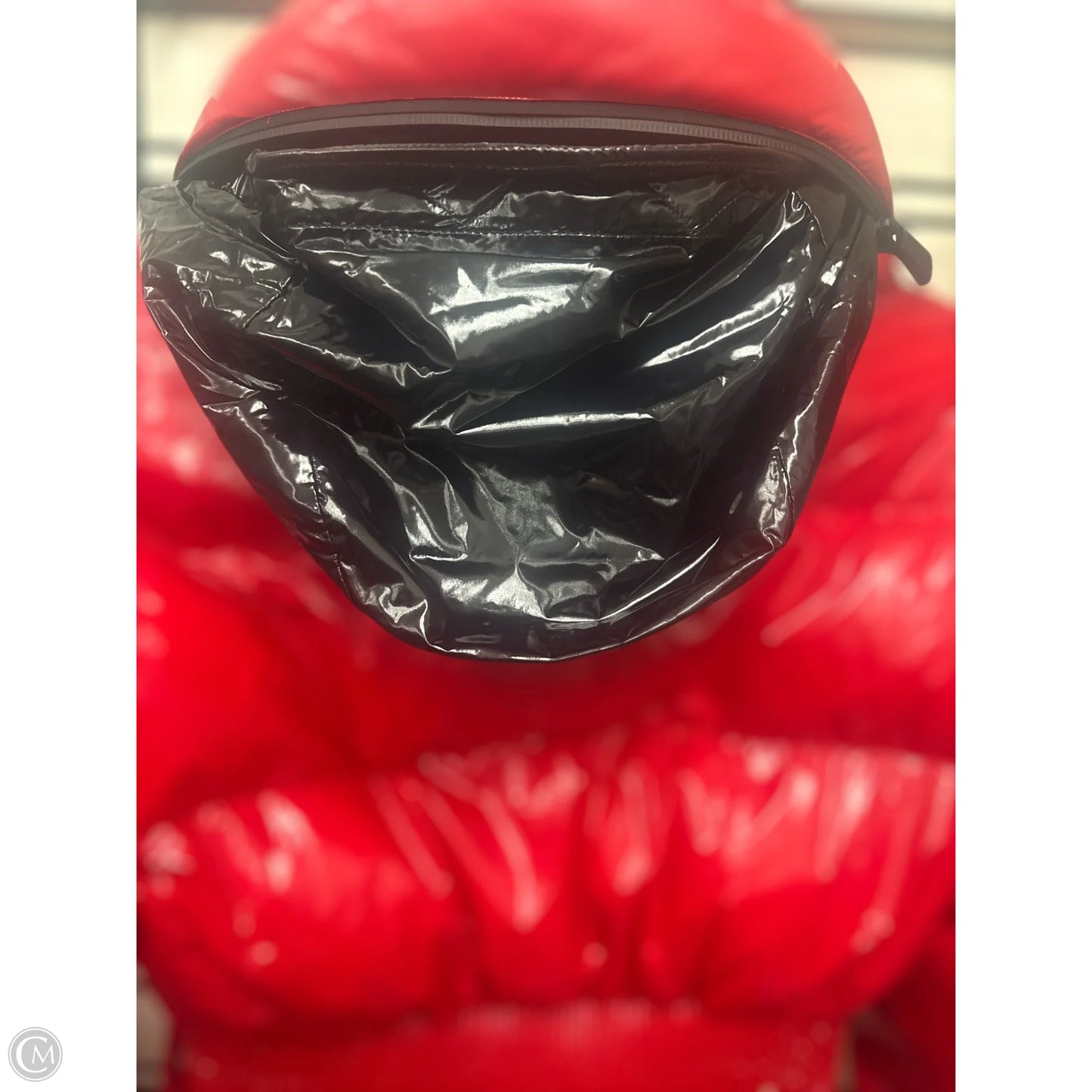 Coat Luxury Designer By Moncler In Red, Size: Xs