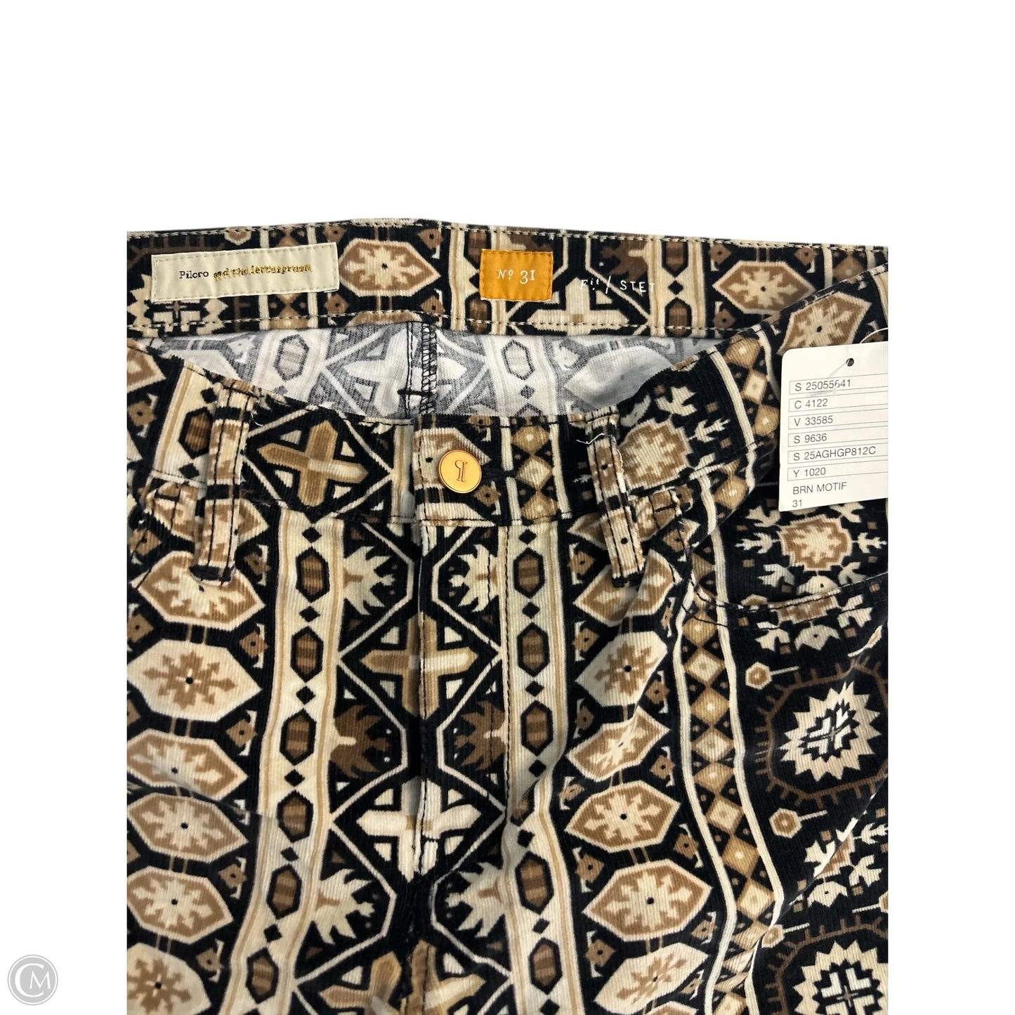 Pants Corduroy By Pilcro In Black & Brown, Size: 12