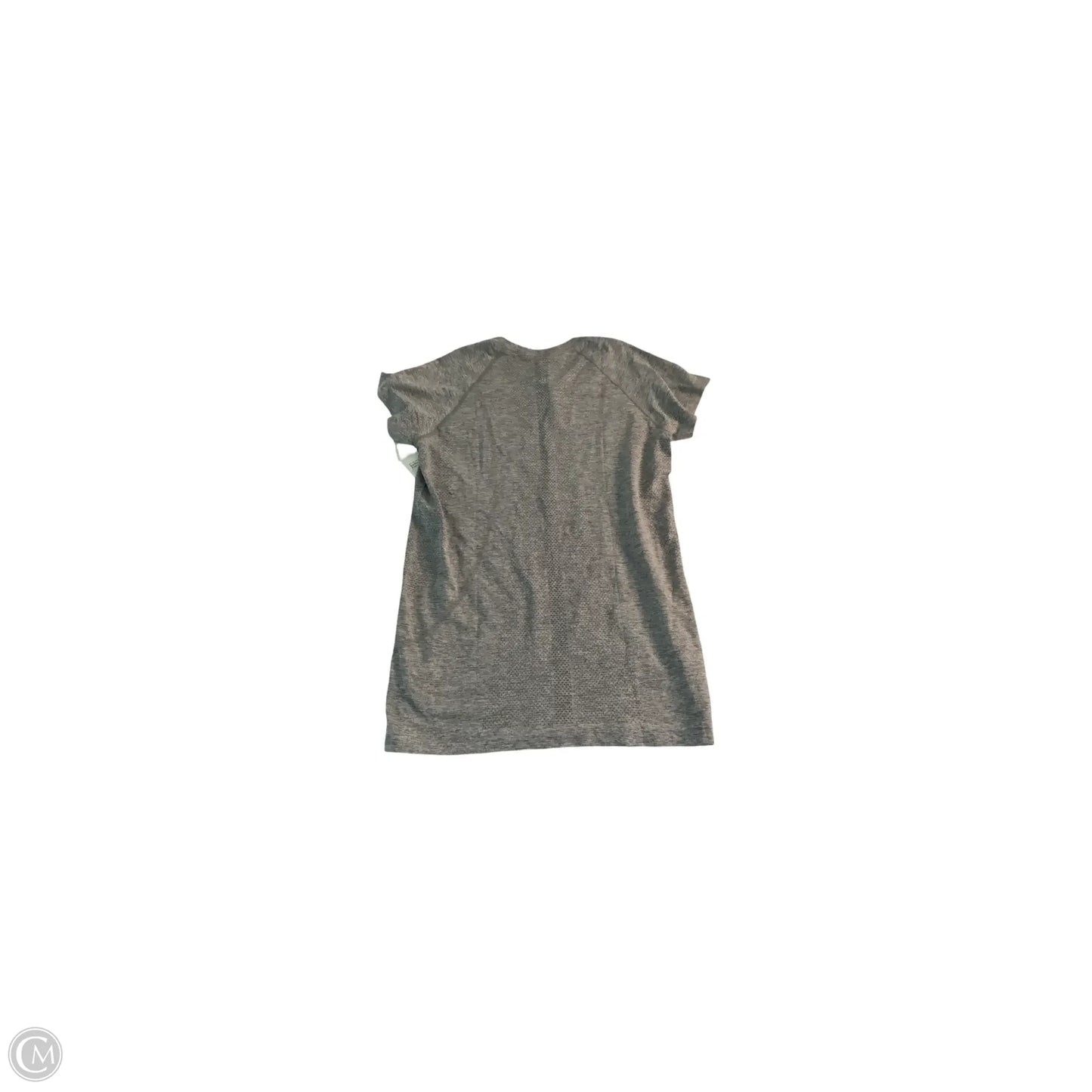 Athletic Top Short Sleeve By Lululemon In Grey, Size: 10