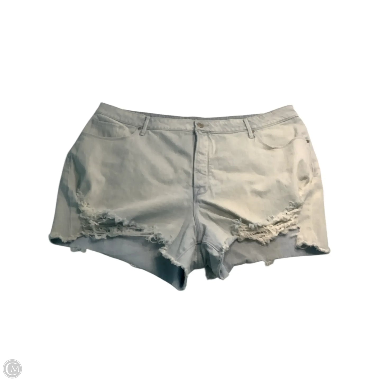 Shorts By Good American In Blue Denim, Size: 22