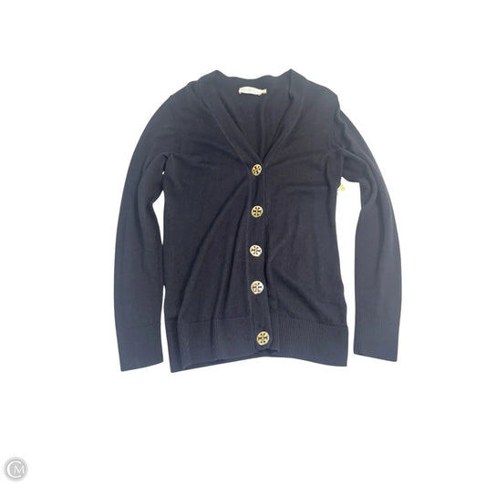 Sweater Cardigan Designer By Tory Burch In Navy, Size: M