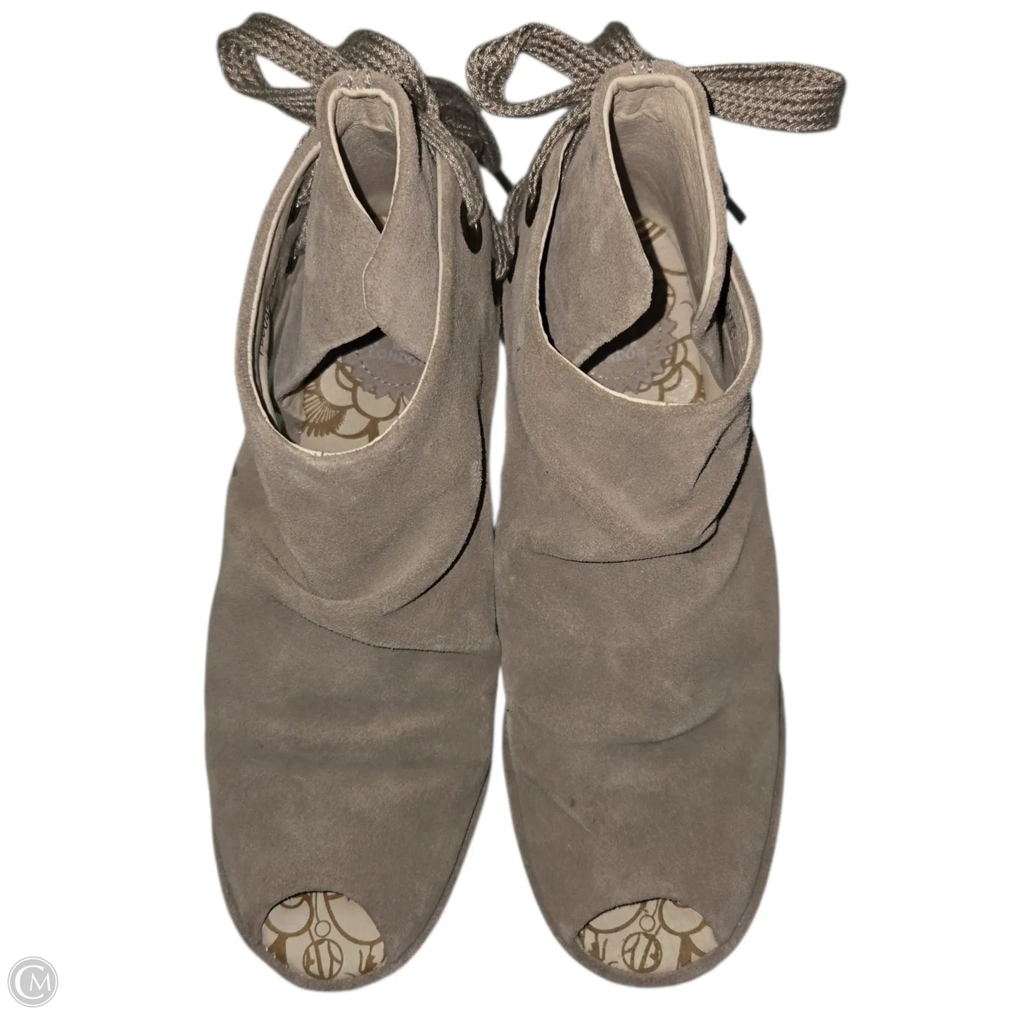 Shoes Heels Wedge By Fly London In Taupe, Size: 8