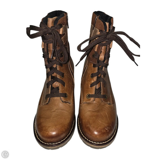 Boots Ankle Flats By Clothes Mentor In Brown, Size: 8