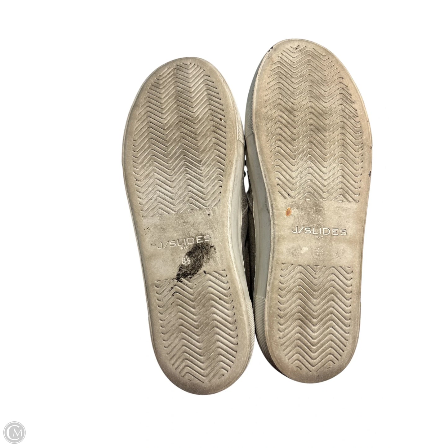 Shoes Sneakers By J Slides In Silver, Size: 8.5