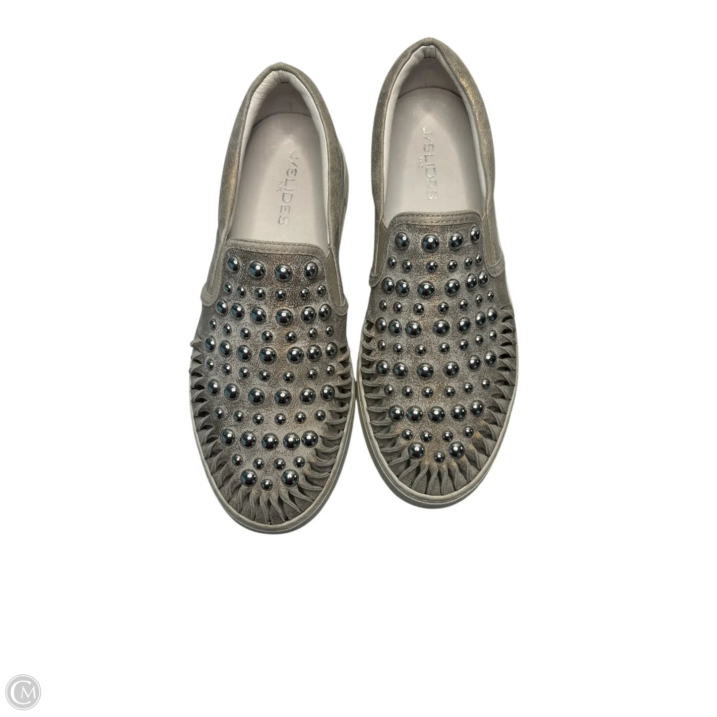 Shoes Sneakers By J Slides In Silver, Size: 8.5