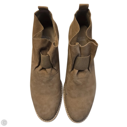 Boots Ankle Flats By Eileen Fisher In Tan, Size: 9