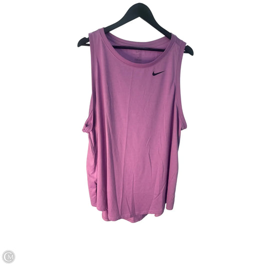 Athletic Tank Top By Nike Apparel In Purple, Size: M