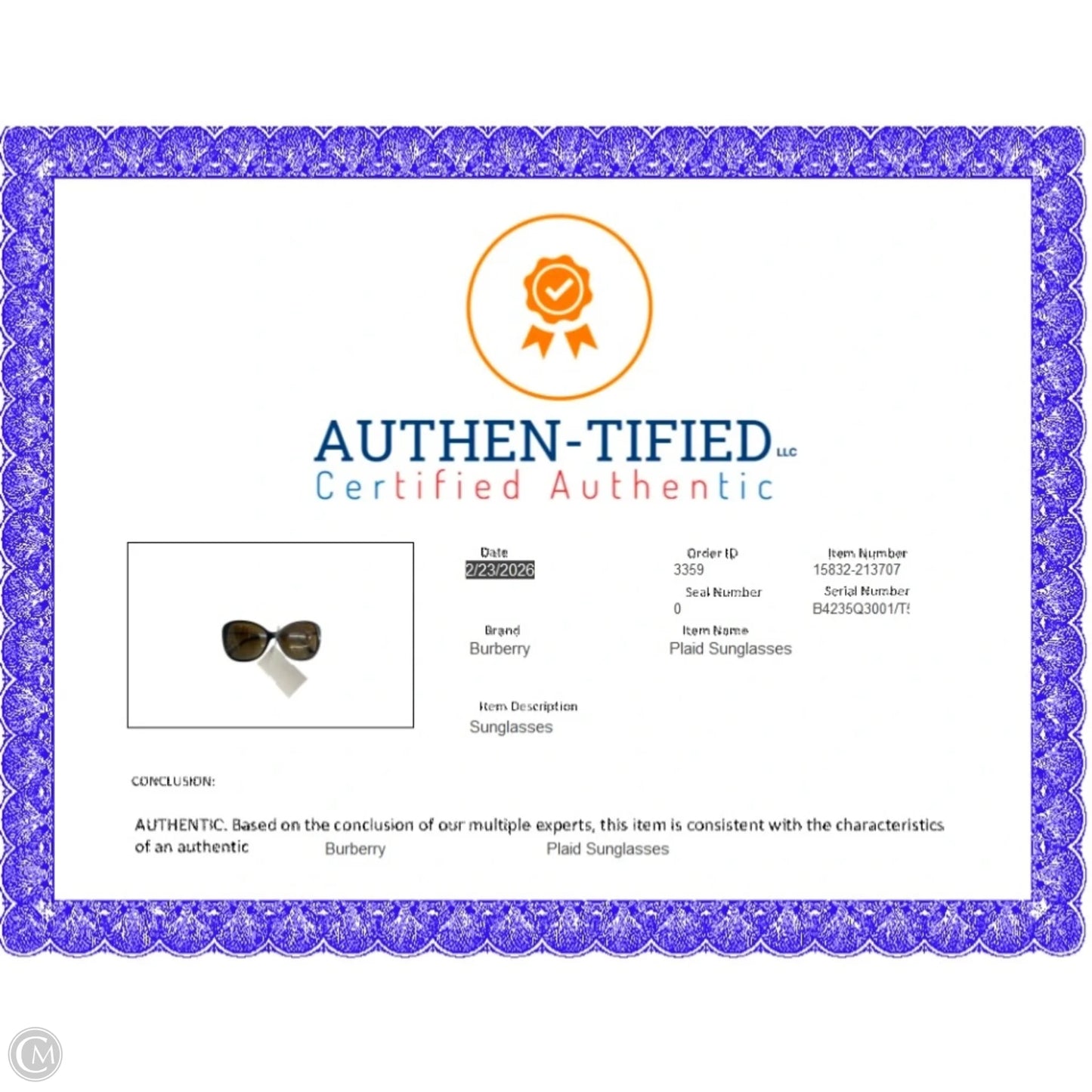 Sunglasses Luxury Designer By Burberry