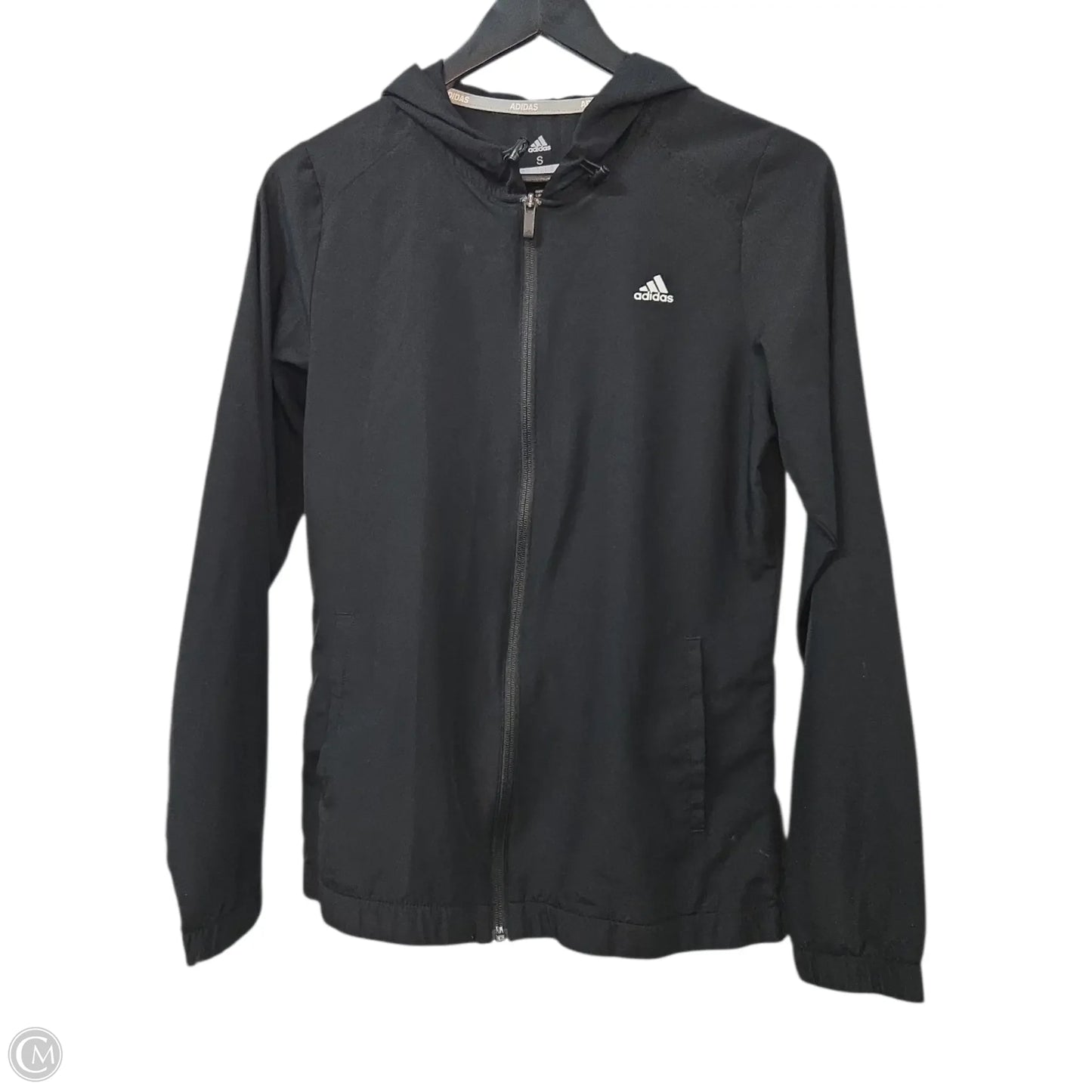 Athletic Jacket By Adidas In Black, Size: S