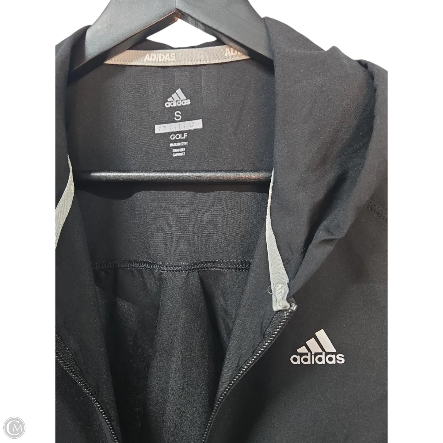 Athletic Jacket By Adidas In Black, Size: S