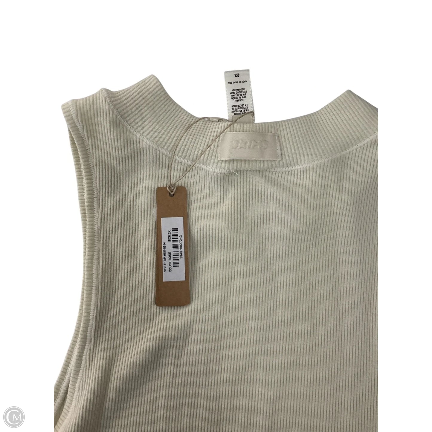 Top Sleeveless Basic By Skims In Cream, Size: 2x