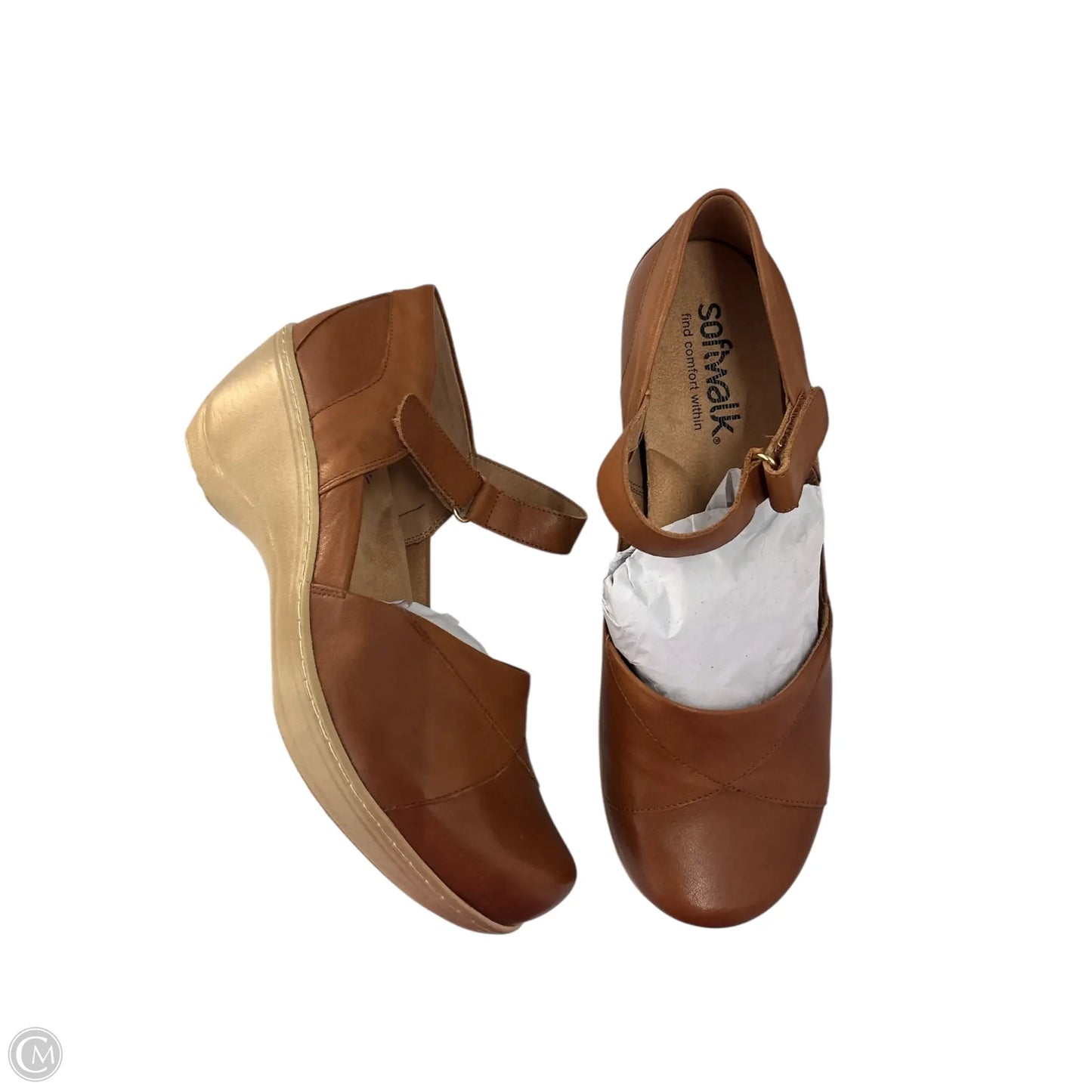 Shoes Heels Wedge By Clothes Mentor In Tan, Size: 11