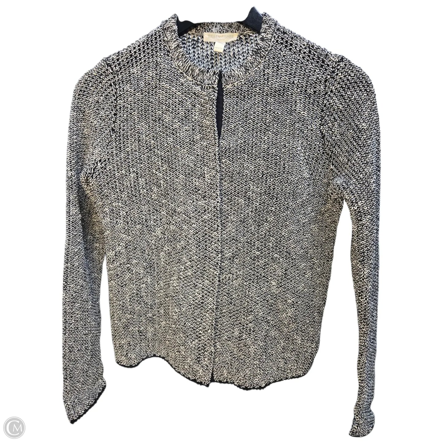 Sweater By Eileen Fisher In Black & Tan, Size: Sp