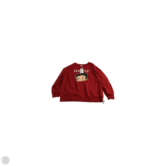 Top Long Sleeve By Shein In Red, Size: Xxl