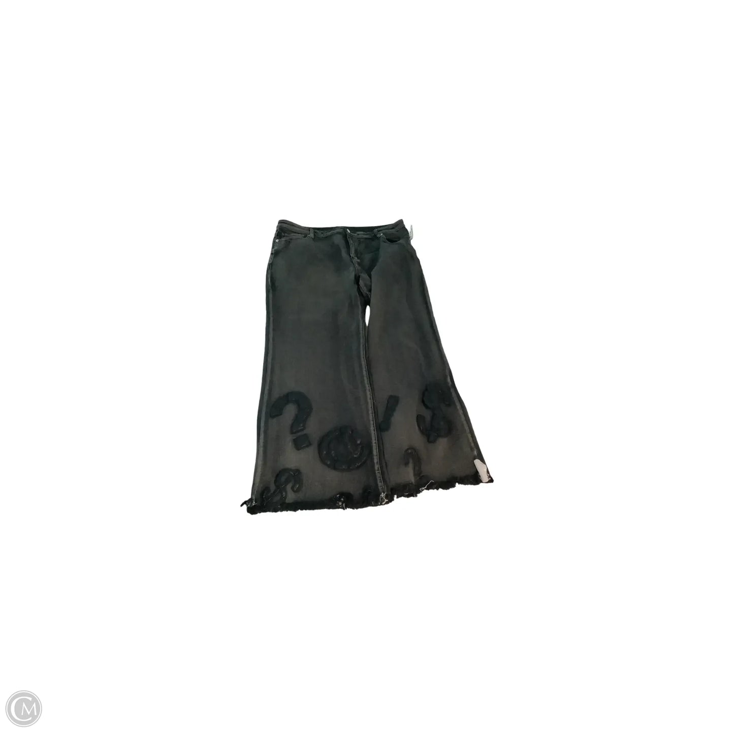 Jeans Wide Leg By Akira In Black Denim, Size: 1x