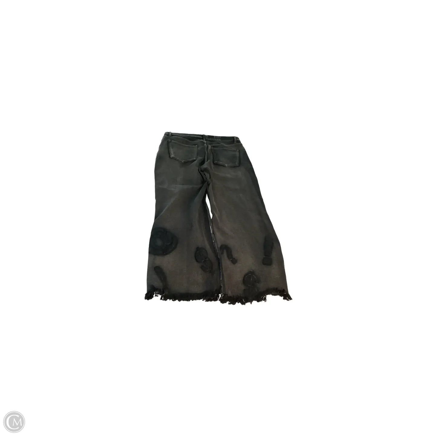 Jeans Wide Leg By Akira In Black Denim, Size: 1x
