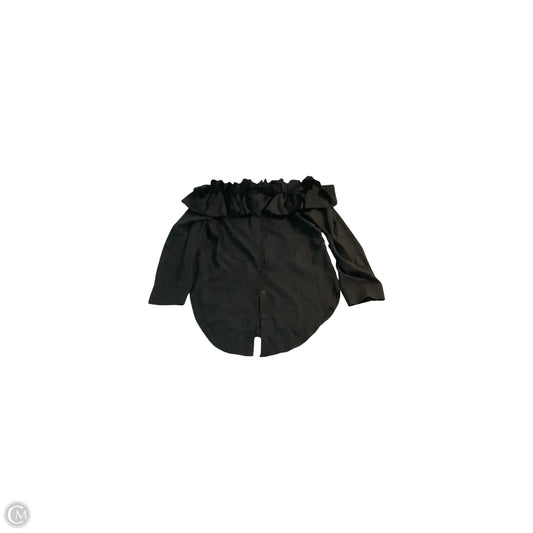 Top Long Sleeve Basic By Clothes Mentor In Black, Size: Xxl